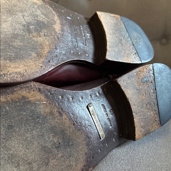 Dolce & Gabbana men’s Sz 11 (US: UK 10) Burgundy Leather Boots - Picture 5 of 6